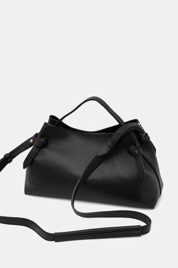 Answear.LAB crossbody kabelka dámska kožená čierna WS26-TOD162