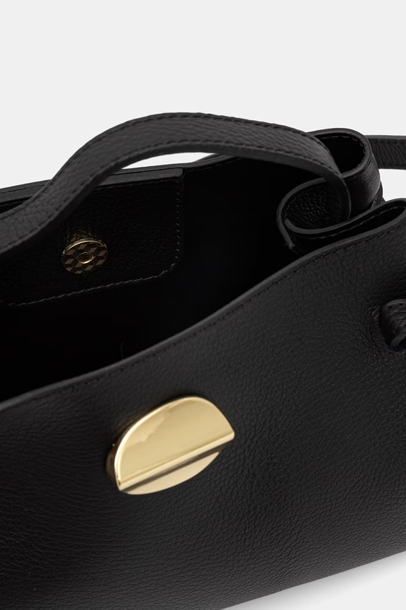 Answear.LAB crossbody kabelka dámska kožená WS26-TOD162 čierna