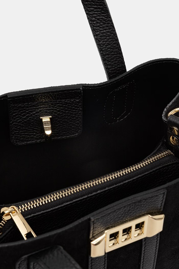 Answear.LAB servietă de damă din piele întoarsă WS26-TOD163 negru