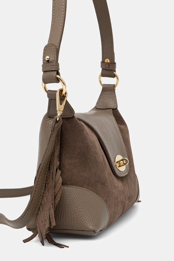 Answear.LAB crossbody kabelka dámska kožená c00056 hnedá WS26