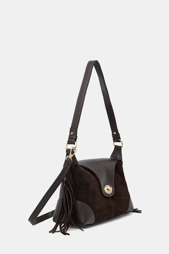 Answear.LAB torebka crossbody damska skórzana c00056 brązowy WS26