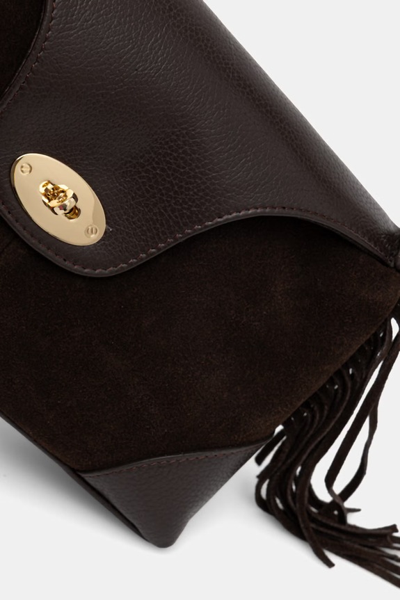 Answear.LAB torebka crossbody damska skórzana brązowy c00056
