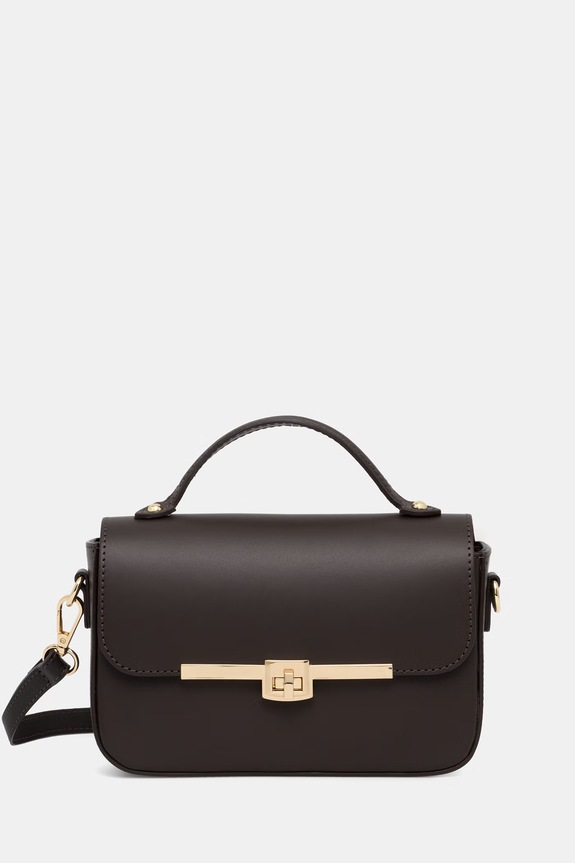 Answear.LAB crossbody kabelka dámska kožená hnedá a00074-L