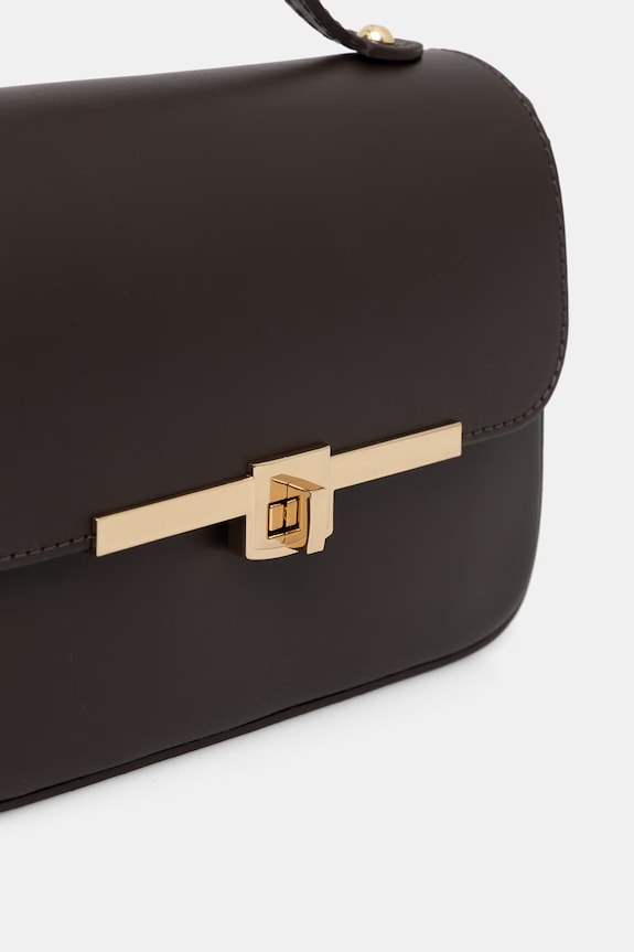 Answear.LAB crossbody kabelka dámska kožená hnedá a00074-L