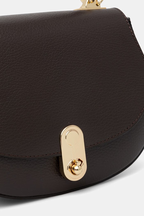 Answear.LAB crossbody kabelka dámska kožená hnedá a00030