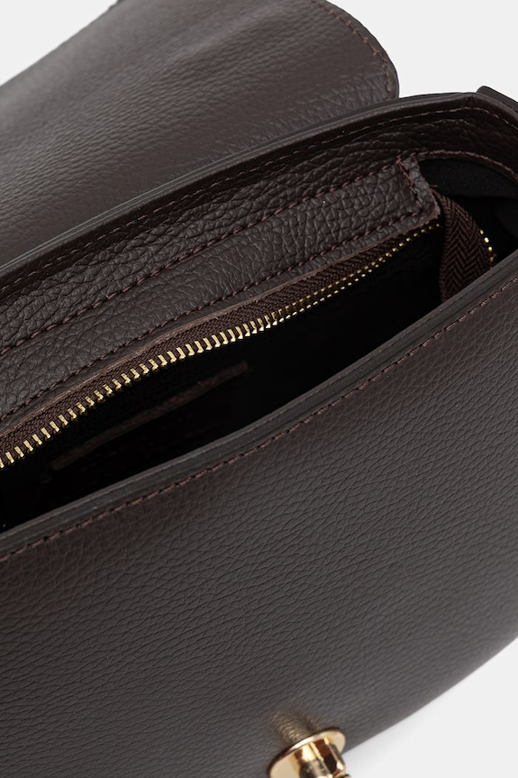 Answear.LAB crossbody kabelka dámska kožená a00030 hnedá