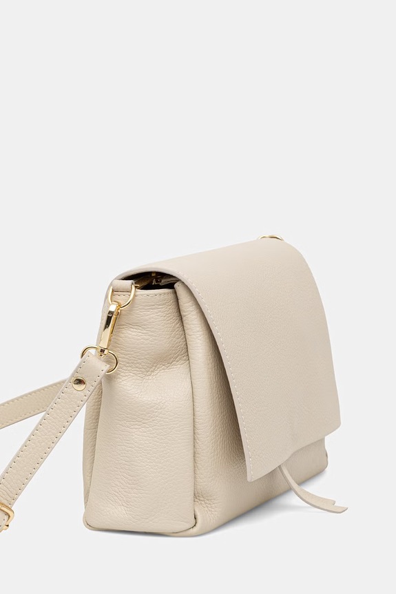 Answear.LAB crossbody kabelka dámska kožená a00028 béžová WS26