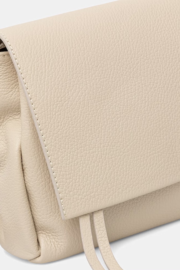Answear.LAB crossbody kabelka dámska kožená béžová a00028