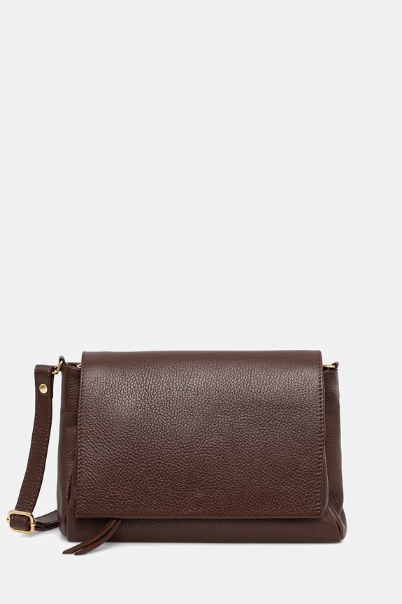 Answear.LAB crossbody kabelka dámska kožená hnedá a00028
