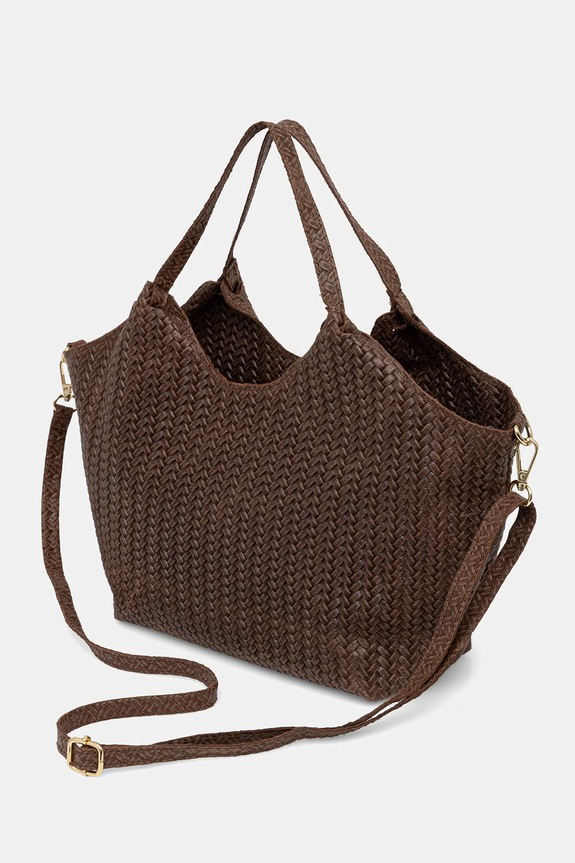 Akcesoria Answear.LAB torebka shopper damska zamszowa 1487.hak brązowy