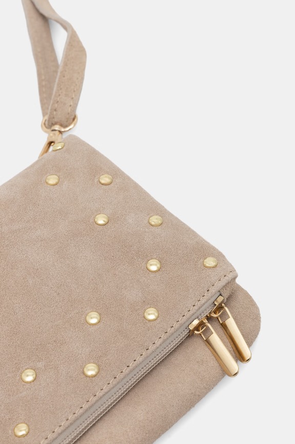 Answear.LAB geantă crossbody pentru femei, din piele întoarsă bej 1417.hak