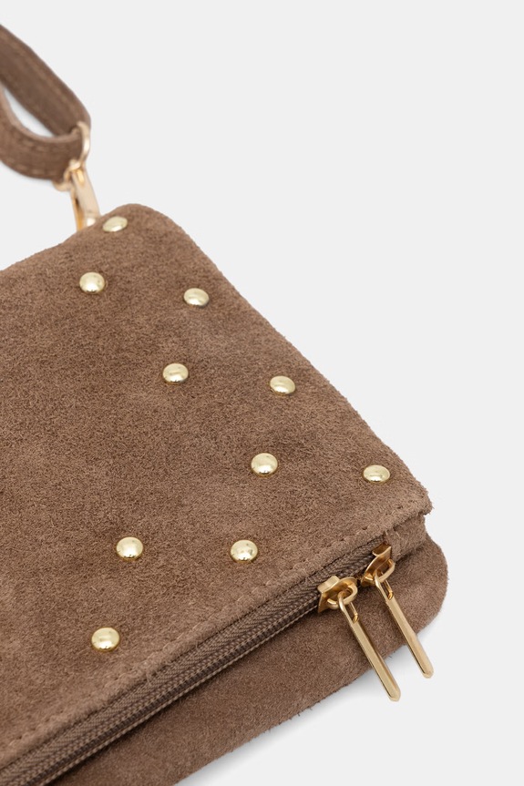 Answear.LAB geantă crossbody pentru femei, din piele întoarsă maro 1417.hak