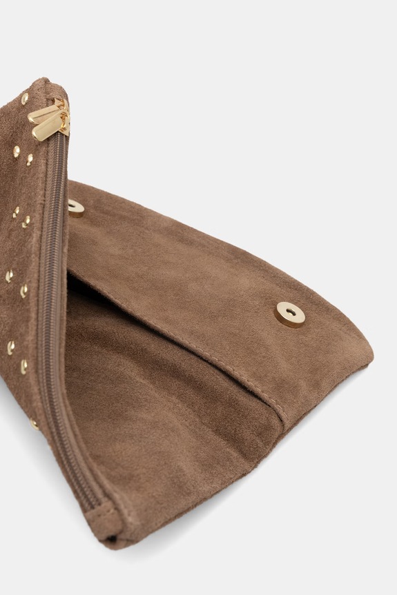 Answear.LAB geantă crossbody pentru femei, din piele întoarsă 1417.hak maro