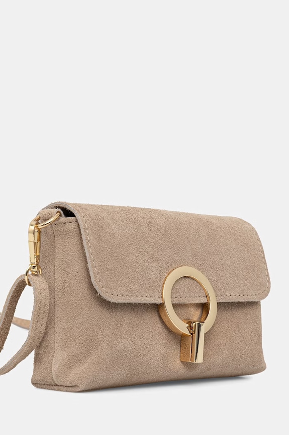 Answear.LAB torebka crossbody damska zamszowa 1341.hak beżowy WS26