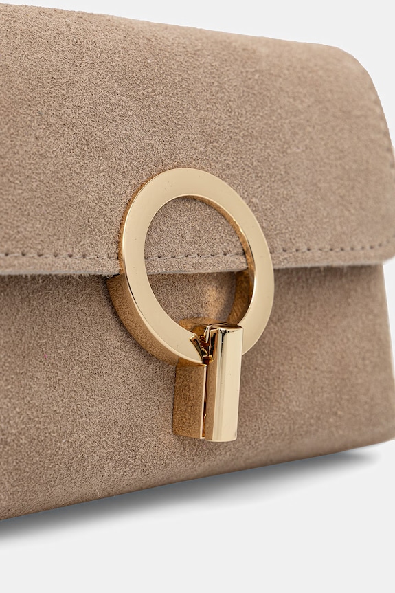 Answear.LAB torebka crossbody damska zamszowa beżowy 1341.hak