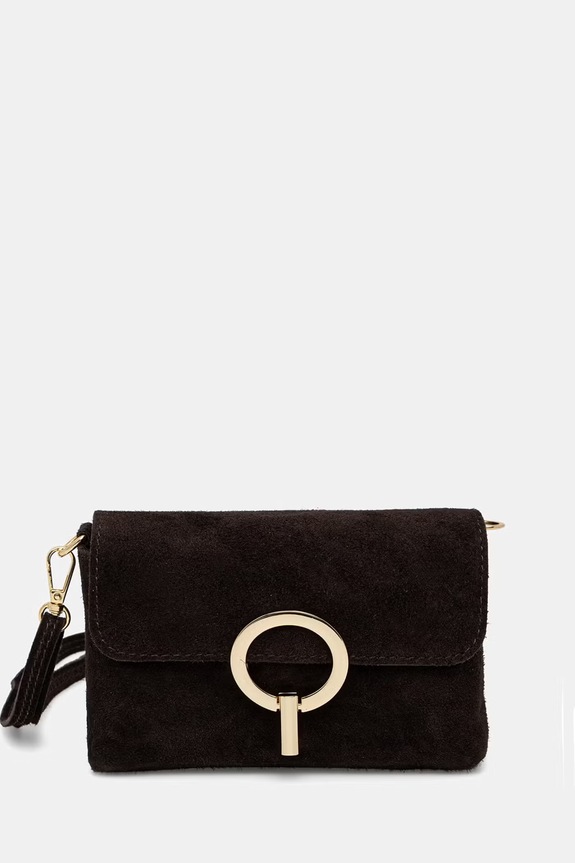 Answear.LAB torebka crossbody damska zamszowa brązowy 1341.hak