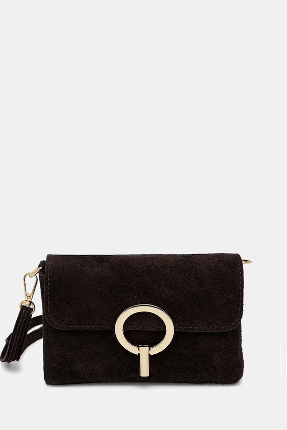 Answear.LAB torebka crossbody damska zamszowa brązowy 1341.hak