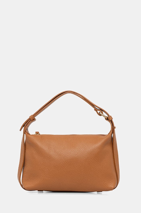 Answear.LAB Μικρή τσάντα γυναικεία δερμάτινη καφέ 1468.hak