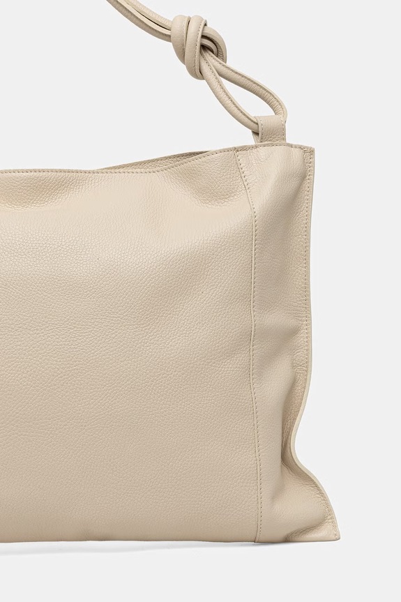 Akcesoria Answear.LAB torebka shopper damska skórzana 1406.hak beżowy