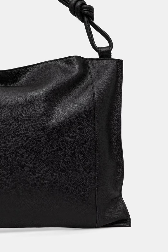 Akcesoria Answear.LAB torebka shopper damska skórzana 1406.hak czarny