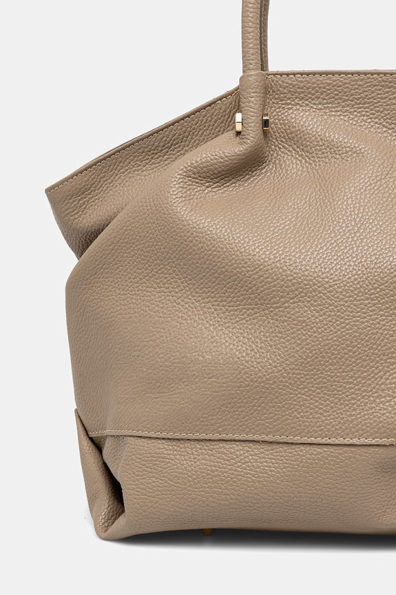 Doplnky Answear.LAB kabelka typu shopper dámska kožená SR42DL.PSR béžová