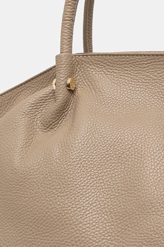 Answear.LAB kabelka typu shopper dámska kožená béžová SR42DL.PSR