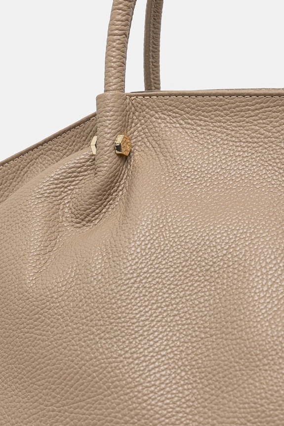 Answear.LAB kabelka typu shopper dámska kožená béžová SR42DL.PSR