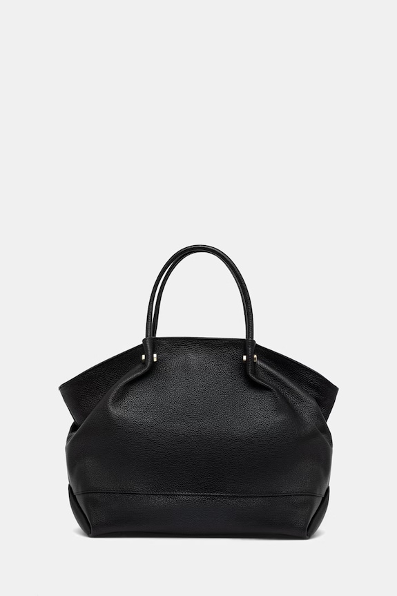 Answear.LAB kabelka typu shopper dámska kožená čierna SR42DL.PSR