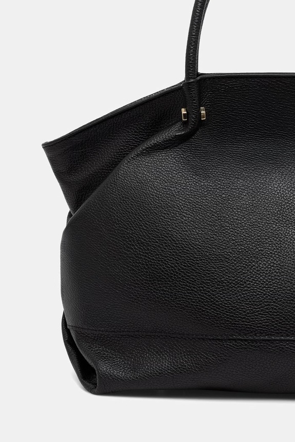 Doplnky Answear.LAB kabelka typu shopper dámska kožená SR42DL.PSR čierna