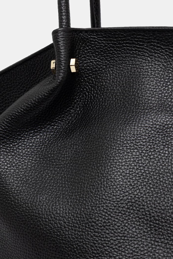 Answear.LAB kabelka typu shopper dámska kožená čierna SR42DL.PSR