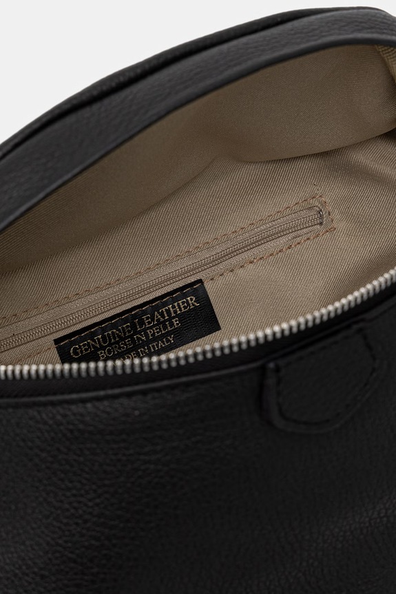 Answear.LAB τσαντάκι μέσης γυναικείο δερμάτινο SR44DLN.PSR μαύρο