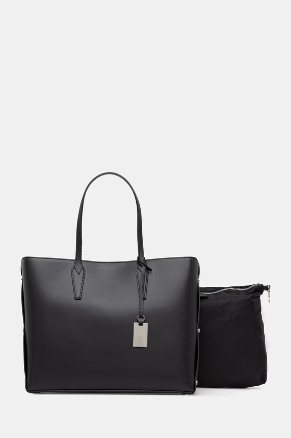 Answear.LAB torebka shopper damska skórzana czarny SR46DL.PSR