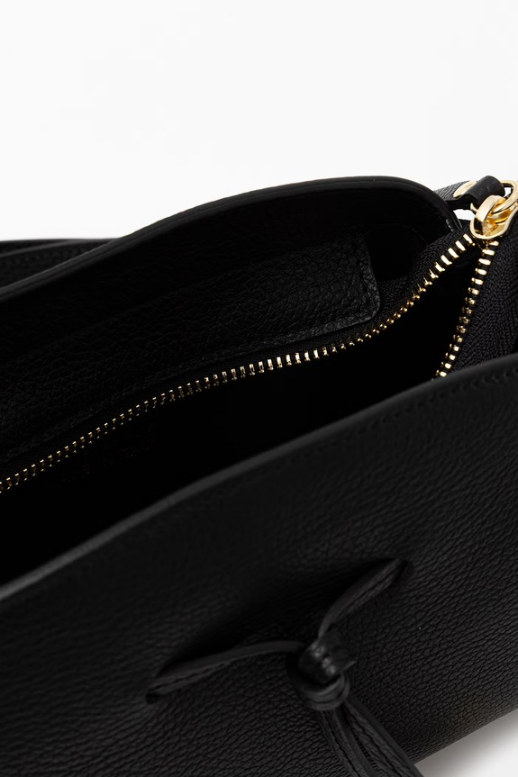 Answear.LAB Crossbody torbica ženska usnjena SR49ML.PSR črna