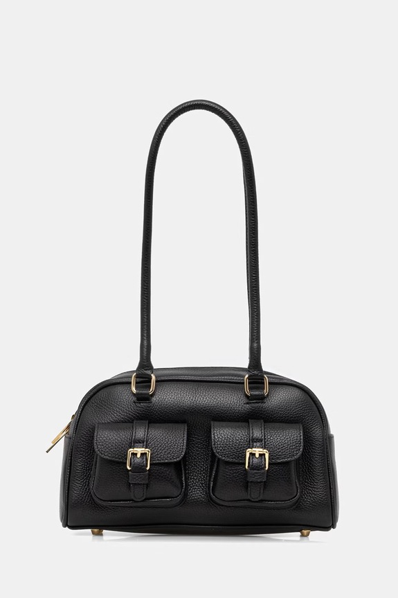 Answear.LAB torebka crossbody damska skórzana czarny SR50ML.PSR