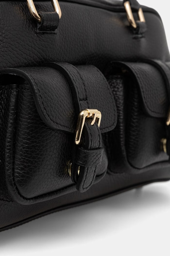 Answear.LAB torebka crossbody damska skórzana czarny SR50ML.PSR