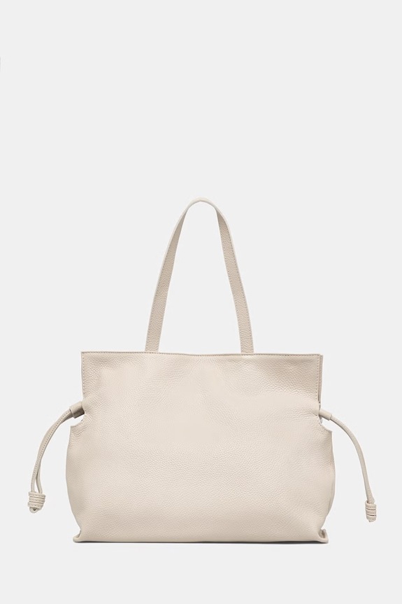 Answear.LAB kabelka typu shopper dámska kožená béžová SR51DL.PSR