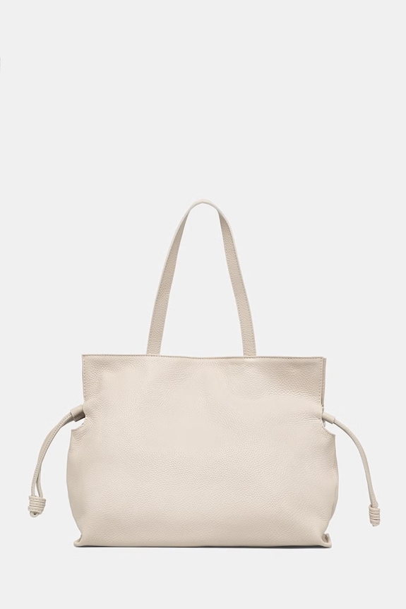 Answear.LAB kabelka typu shopper dámska kožená béžová SR51DL.PSR