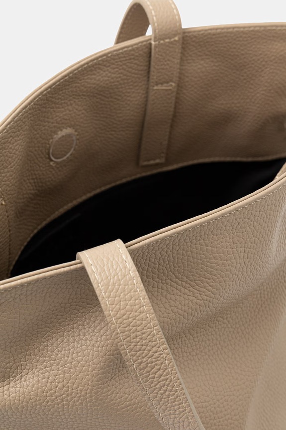 Answear.LAB kabelka typu shopper dámska kožená SR51DL.PSR béžová