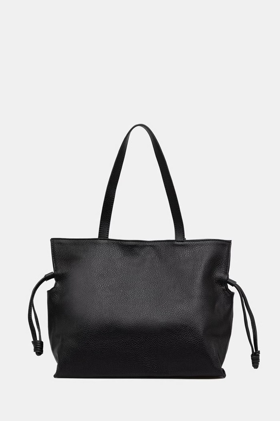 Answear.LAB kabelka typu shopper dámska kožená čierna SR51DL.PSR