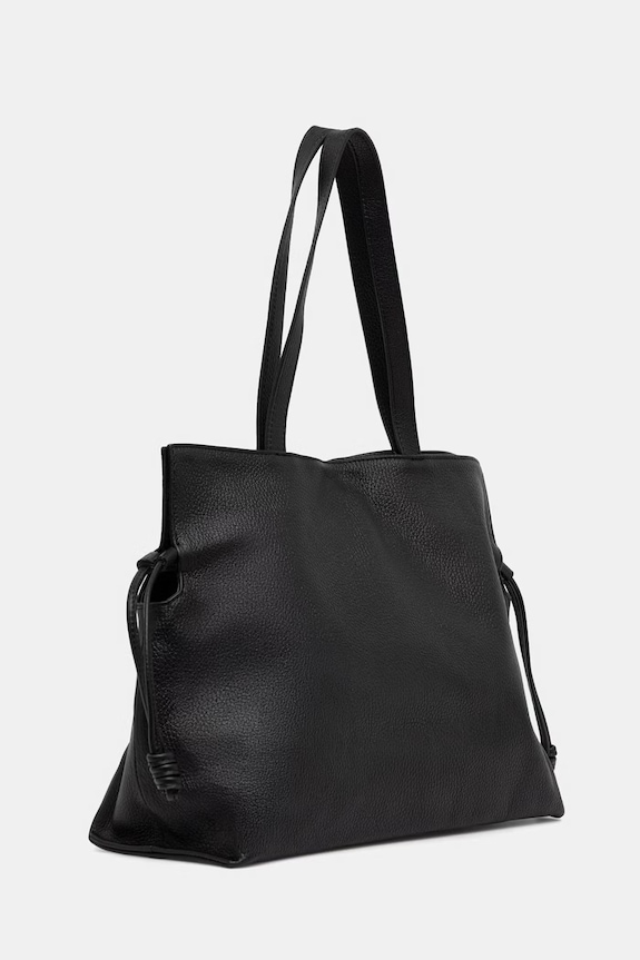 Answear.LAB kabelka typu shopper dámska kožená SR51DL.PSR čierna WS26