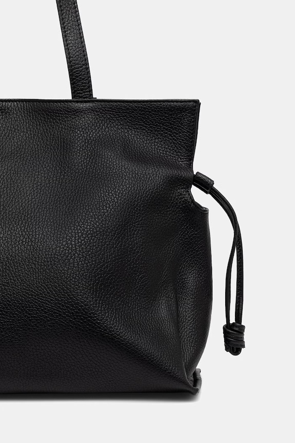 Doplnky Answear.LAB kabelka typu shopper dámska kožená SR51DL.PSR čierna