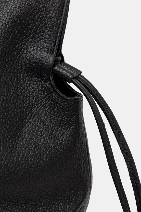 Answear.LAB kabelka typu shopper dámska kožená čierna SR51DL.PSR