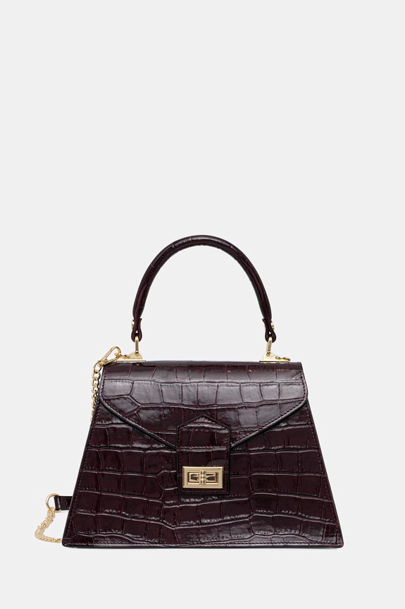 Answear.LAB torebka shopper damska skórzana bordowy WQB1201.ijk