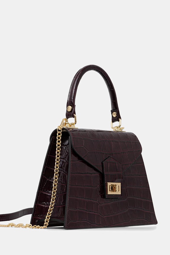 Answear.LAB torebka shopper damska skórzana WQB1201.ijk bordowy WS26