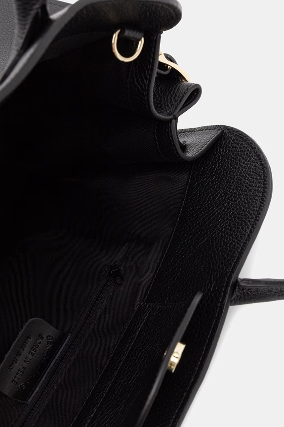 Answear.LAB torebka shopper damska skórzana hzb12055.ijk czarny
