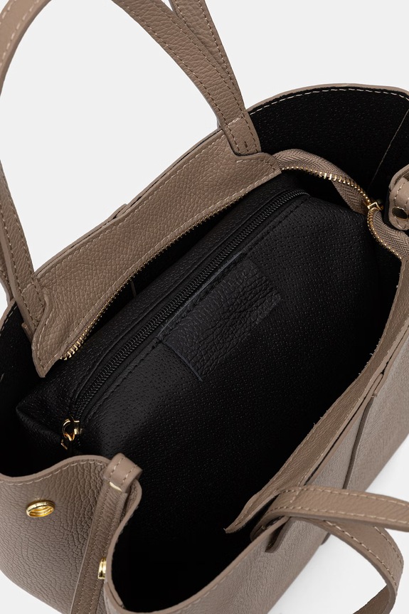 Answear.LAB torebka damska skórzana a00003-p.leather.ijk brązowy