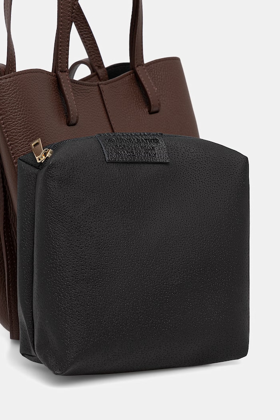 Answear.LAB torebka damska skórzana a00003-p.leather.ijk brązowy