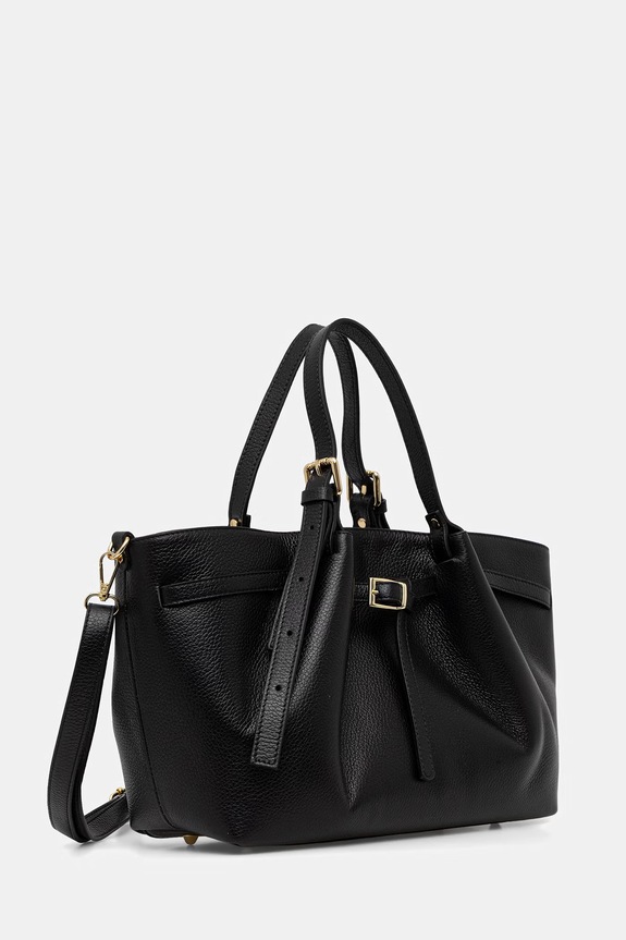 Answear.LAB torebka shopper damska skórzana A00117-G.ijk czarny WS26