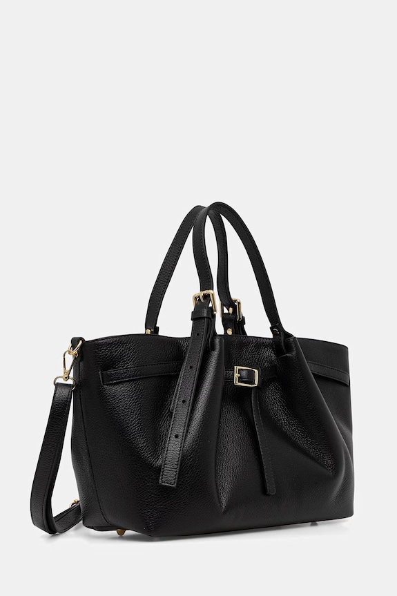 Answear.LAB torebka shopper damska skórzana A00117-G.ijk czarny WS26