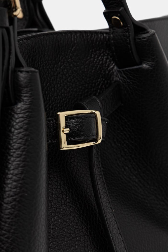 Answear.LAB torebka shopper damska skórzana czarny A00117-G.ijk